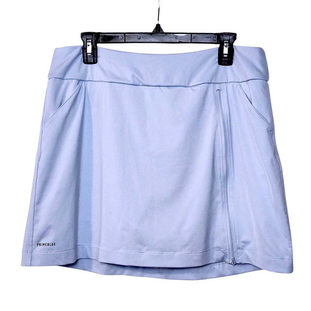 ADIDAS PRIMEBLUE SKORT WOMENS LARGE POWDER‎ BLUE GOLF TENNIS PICKLEBALL